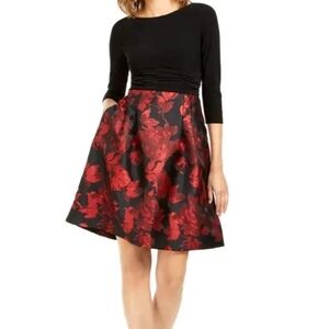 Jessica Howard Women's Pleated-Skirt Fit & Flare Dress